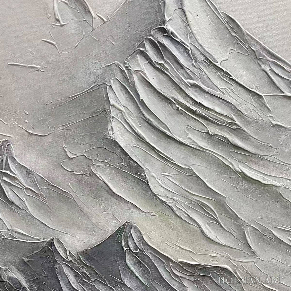 HOLMAN ART Alpine Majesty – Textured Minimalist Mountain Painting - image 3