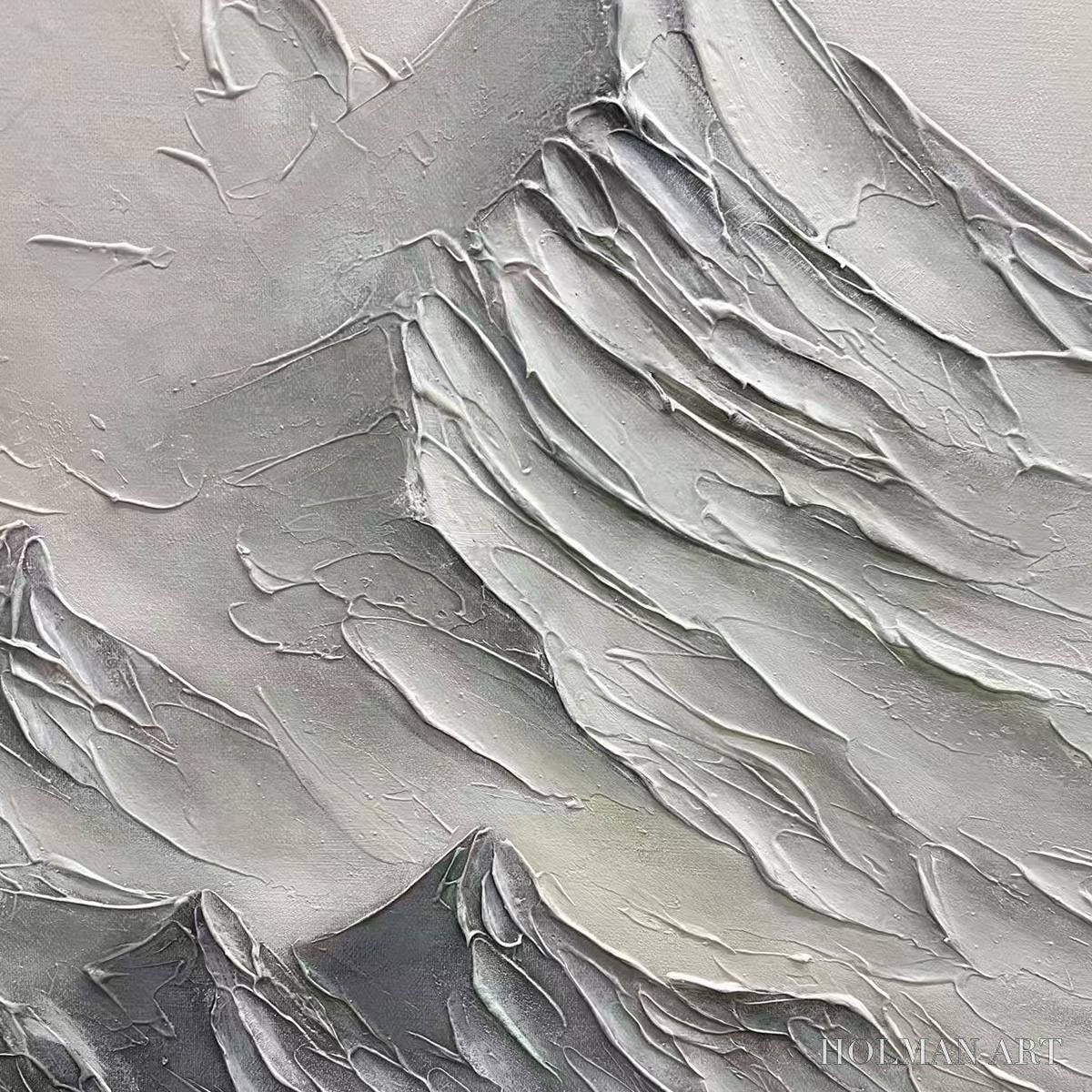 HOLMAN ART Alpine Majesty – Textured Minimalist Mountain Painting - image 3