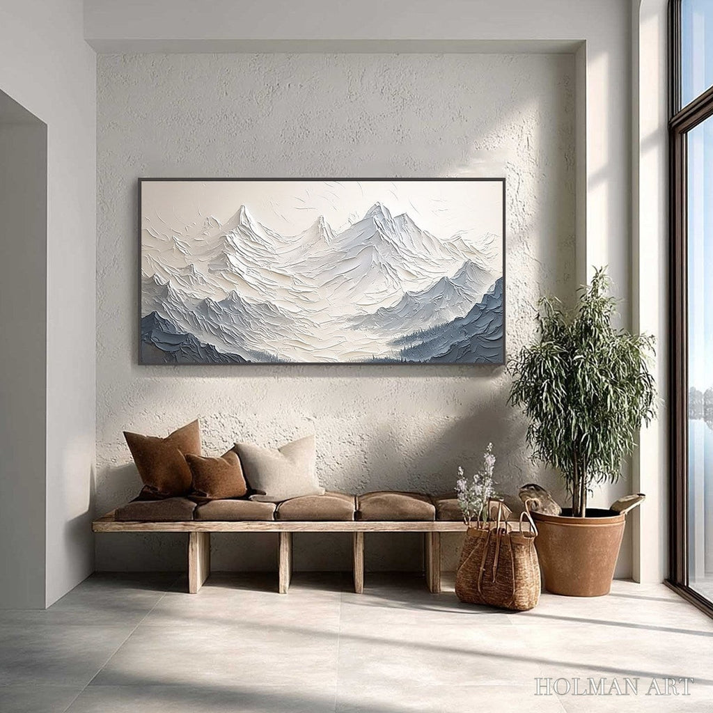 HOLMAN ART Alpine Majesty – Textured Minimalist Mountain Painting - image 5