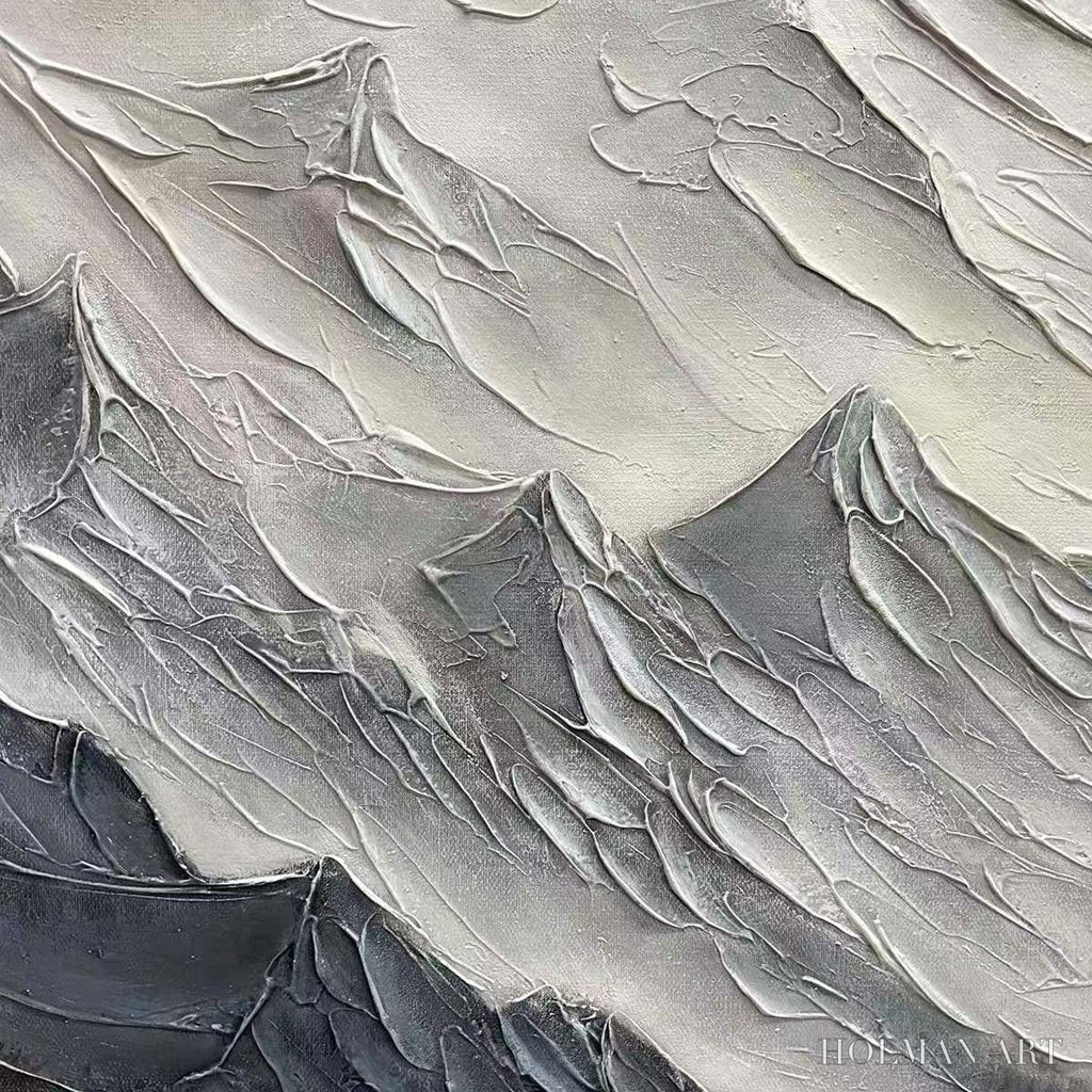 HOLMAN ART Alpine Majesty – Textured Minimalist Mountain Painting - image 6