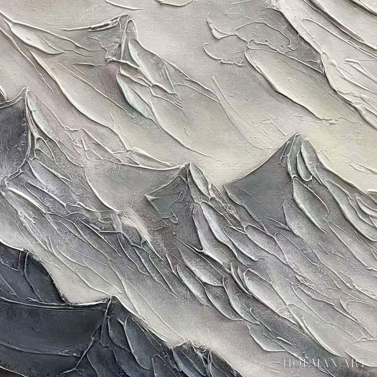 HOLMAN ART Alpine Majesty – Textured Minimalist Mountain Painting - image 6
