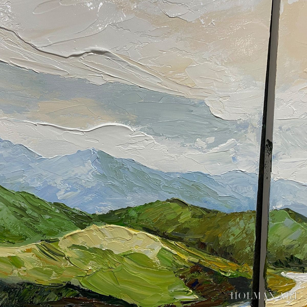HOLMAN ART River Valley Duet – Textured Landscape Diptych Painting - image 3