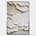 HOLMAN ART Alpine Whispers – Textured White Abstract Oil Painting - image 1