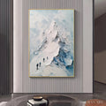 HOLMAN ART Ascent – Textured Impasto Mountain Landscape Painting with Skiers - image 2
