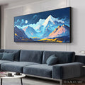 HOLMAN ART Moonlit Majesty – Panoramic Mountain Landscape Oil Painting with Moon - image 2