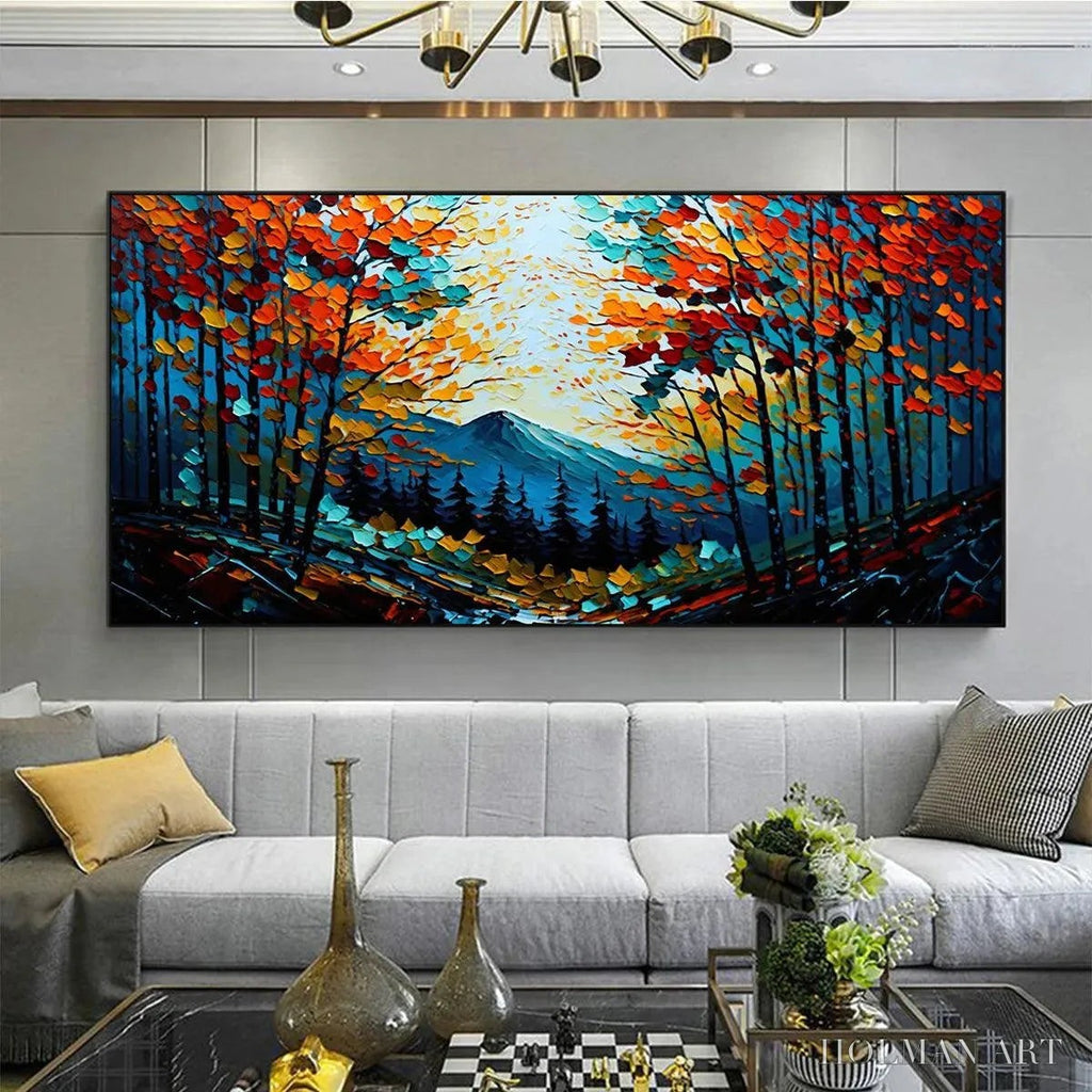 HOLMAN ART Colorful Forest Landscape Oil Painting - Autumn Vibes - image 2