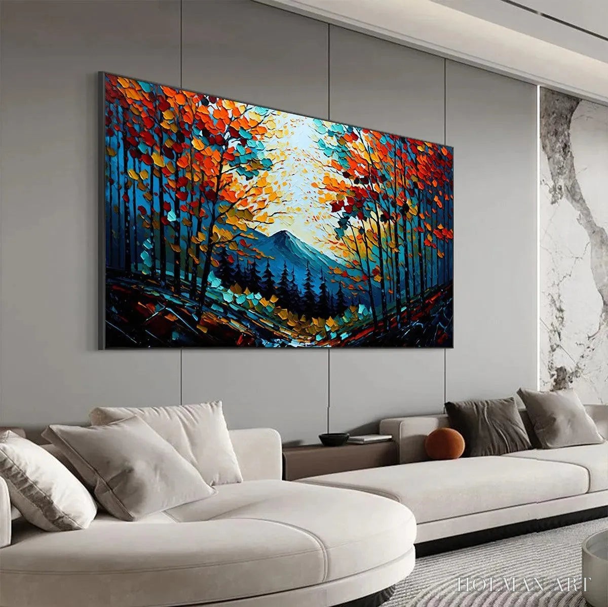 HOLMAN ART Colorful Forest Landscape Oil Painting - Autumn Vibes - image 6