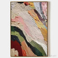 HOLMAN ART Colorful Ridge – Textured Abstract Painting, Colorful , Vertical Canvas, Impasto Decor - image 1