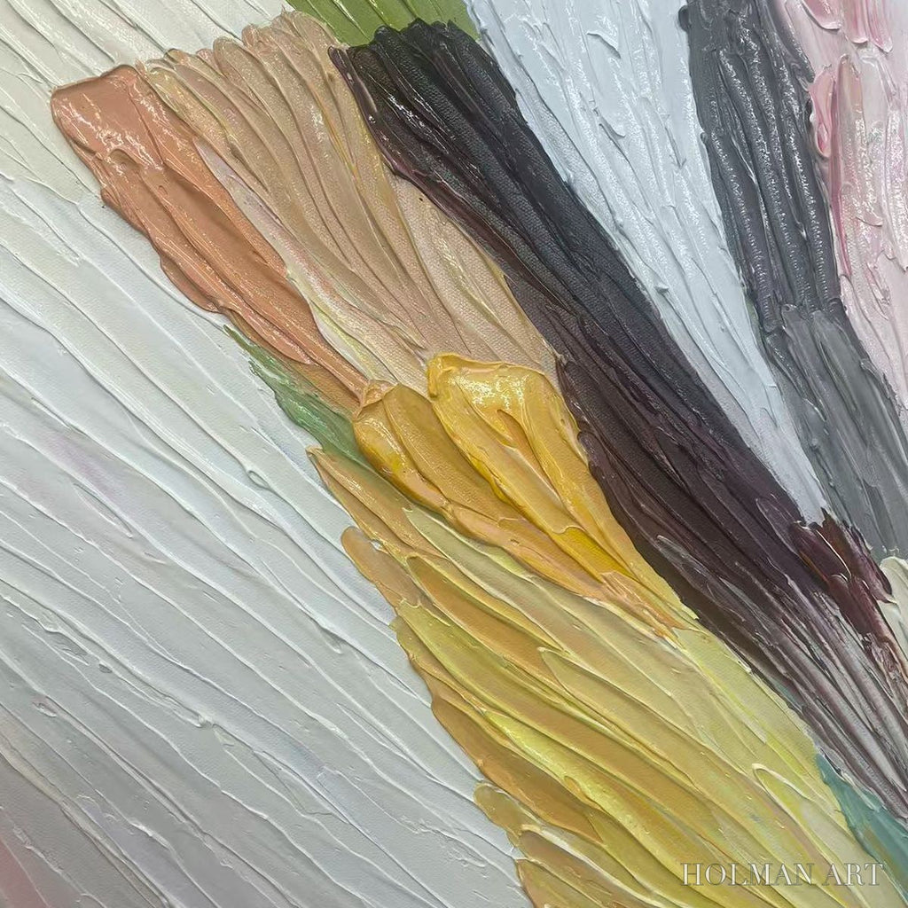 HOLMAN ART Colorful Ridge – Textured Abstract Painting, Colorful , Vertical Canvas, Impasto Decor - image 3