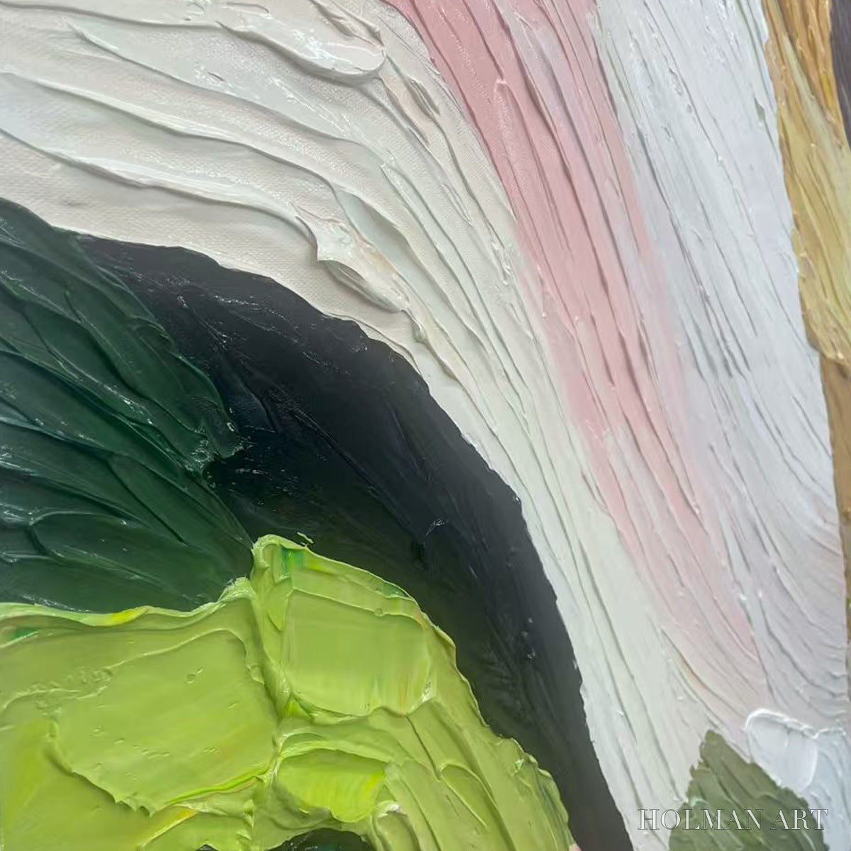 HOLMAN ART Colorful Ridge – Textured Abstract Painting, Colorful , Vertical Canvas, Impasto Decor - image 6