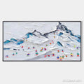 HOLMAN ART Alpine Ski Day – Sports Painting, Winter Decor, Impasto, Textured - image 1
