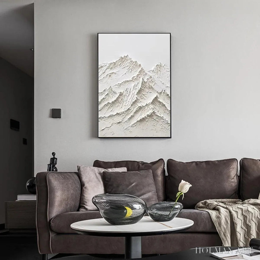 HOLMAN ART White Mountain – Textured Mountain Painting - image 2