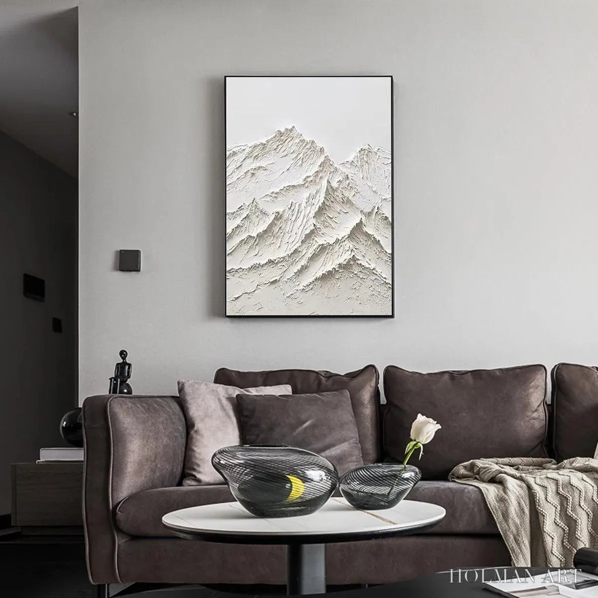 HOLMAN ART White Mountain – Textured Mountain Painting - image 2