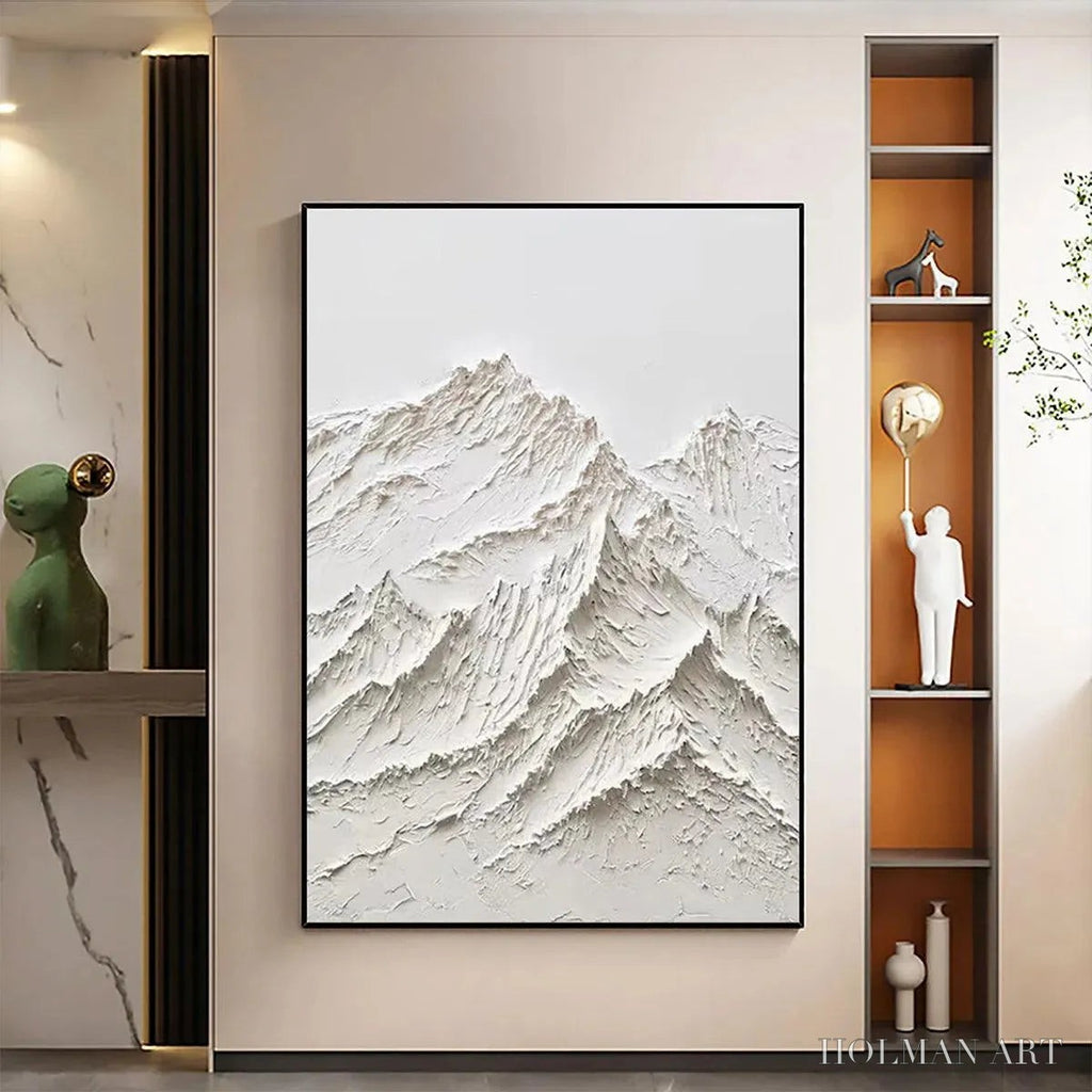 HOLMAN ART White Mountain – Textured Mountain Painting - image 3