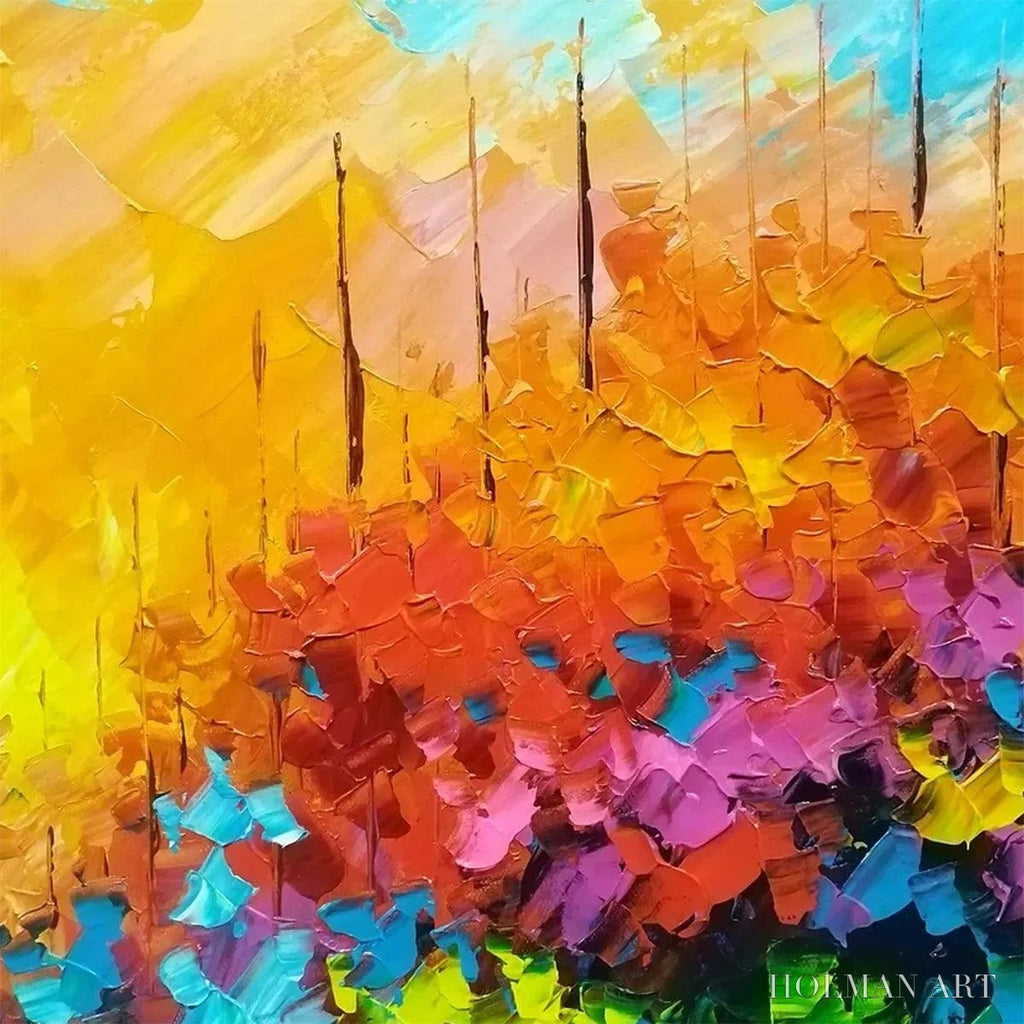 HOLMAN ART Enchanted Riverview – Colorful Landscape Painting - image 3