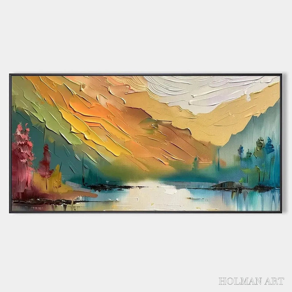 HOLMAN ART Autumn Valley – Textured Landscape Painting - image 1