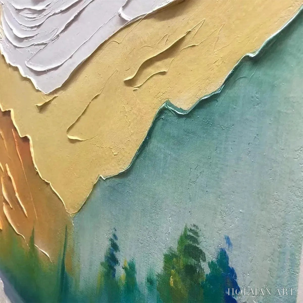 HOLMAN ART Autumn Valley – Textured Landscape Painting - image 3