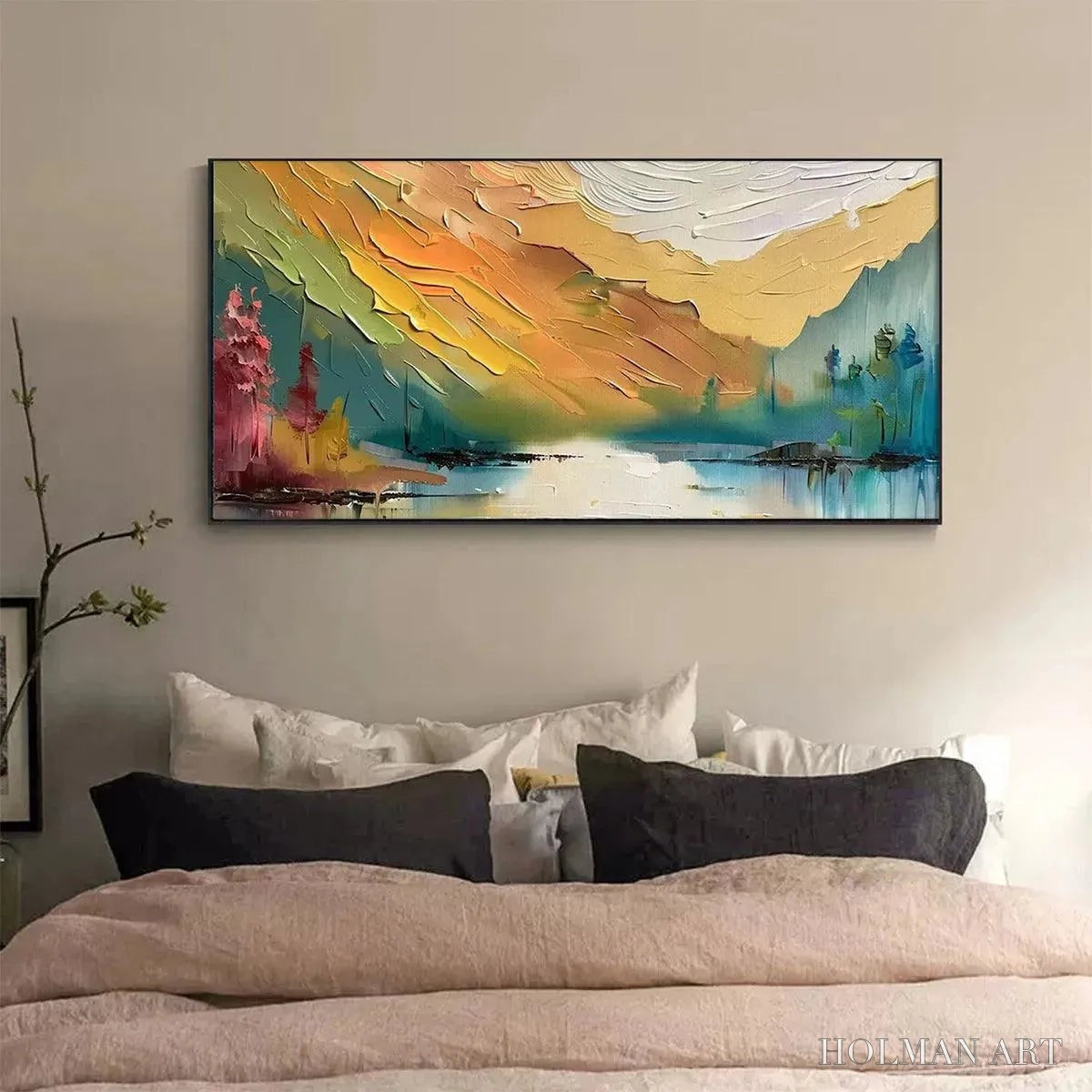 HOLMAN ART Autumn Valley – Textured Landscape Painting - image 6