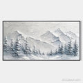 HOLMAN ART Winter'S Embrace – Textured Winter Mountain Landscape Painting - image 1