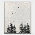 HOLMAN ART Alpine Ski – Textured Minimalist Ski Scene Painting in Black and White - image 1