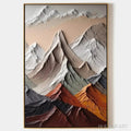 HOLMAN ART Majestic Peaks – Textured Impasto Mountain Landscape Painting in Earthy Tones - image 1