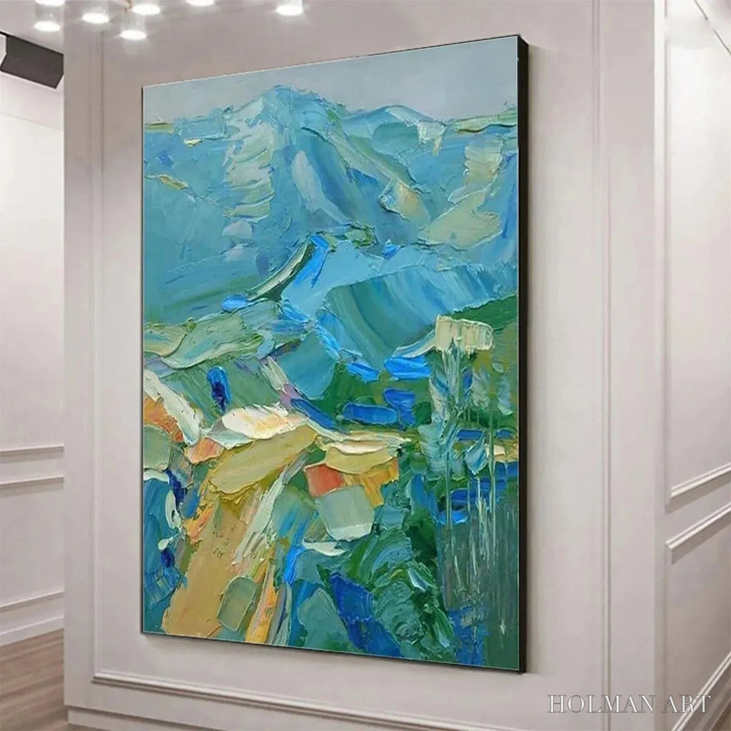 HOLMAN ART Blue Ridge Mountains – Textured Impasto Mountain Landscape Painting - image 4