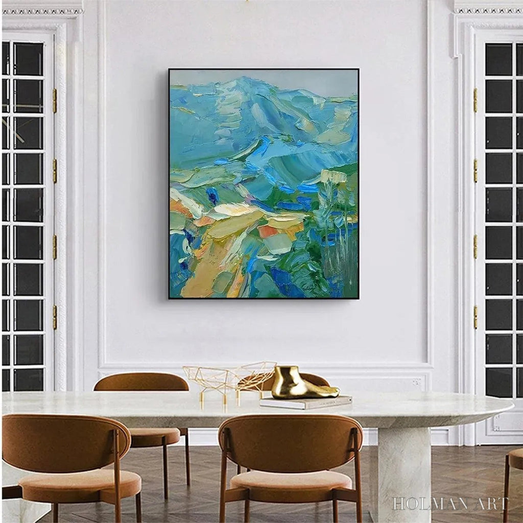 HOLMAN ART Blue Ridge Mountains – Textured Impasto Mountain Landscape Painting - image 6