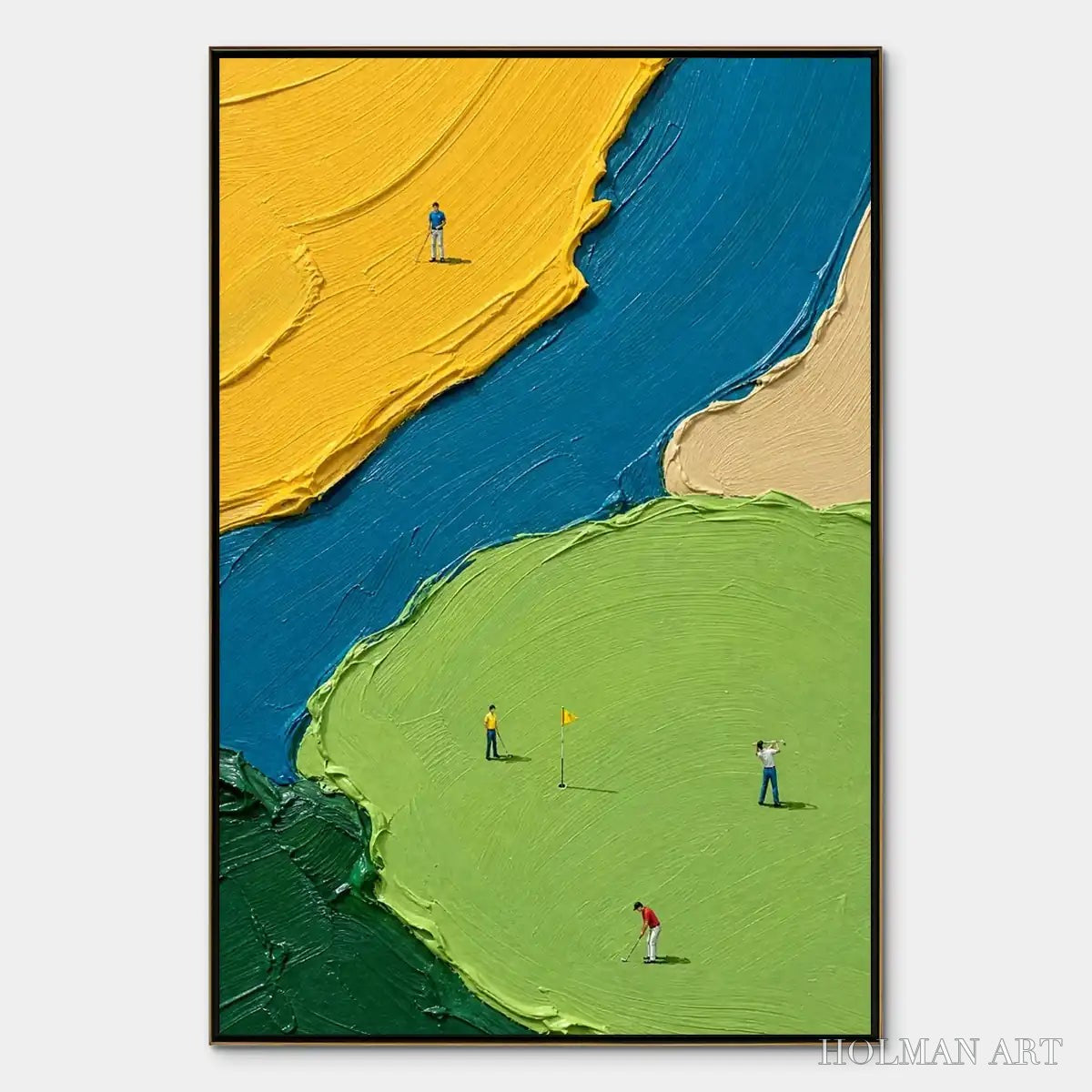 HOLMAN ART Sunlit Figures – Bold Color Field People Painting - image 1