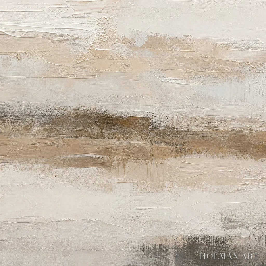 HOLMAN ART Earthen Calm – Textured Wabi Sabi Abstract Landscape Painting - image 3