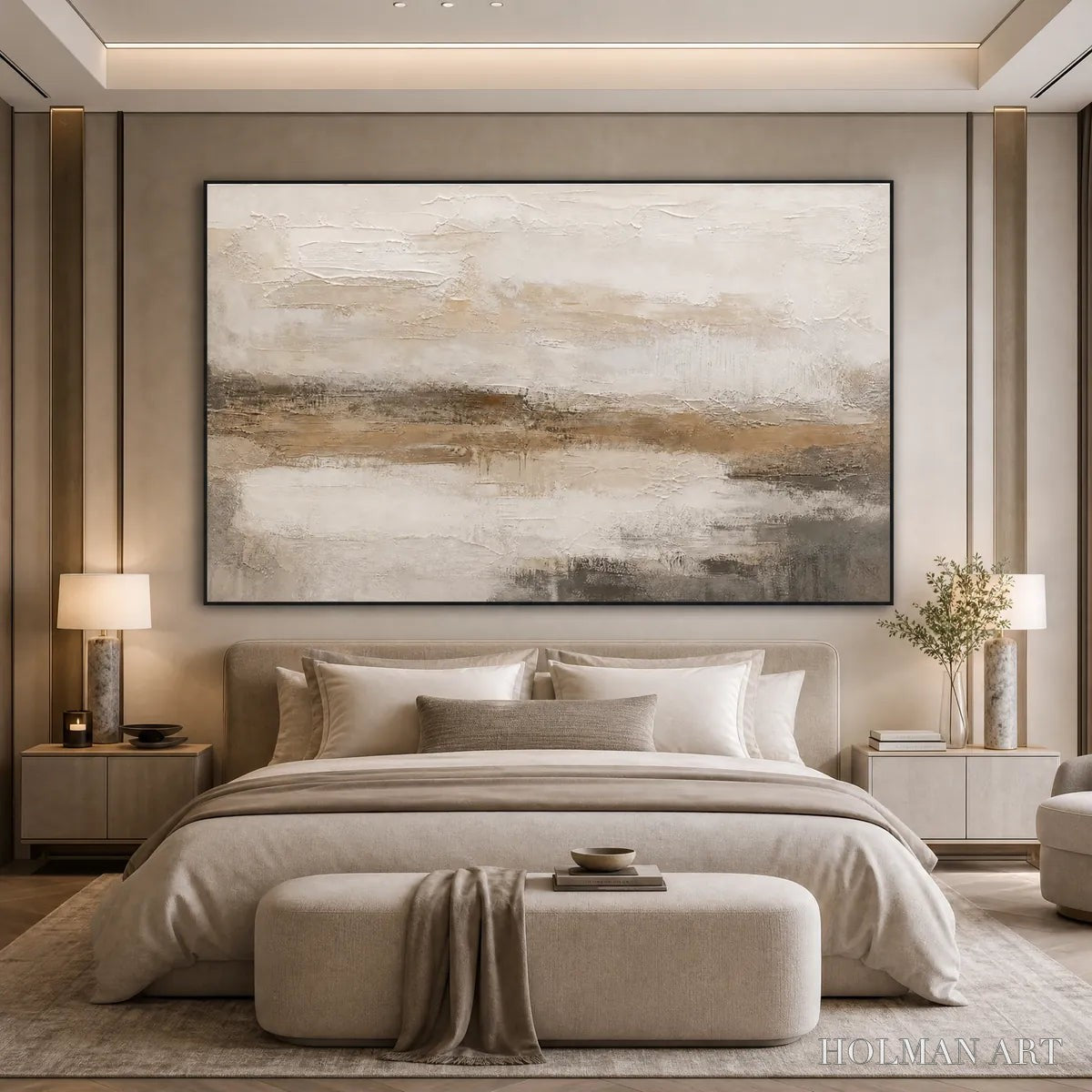 HOLMAN ART Earthen Calm – Textured Wabi Sabi Abstract Landscape Painting - image 5