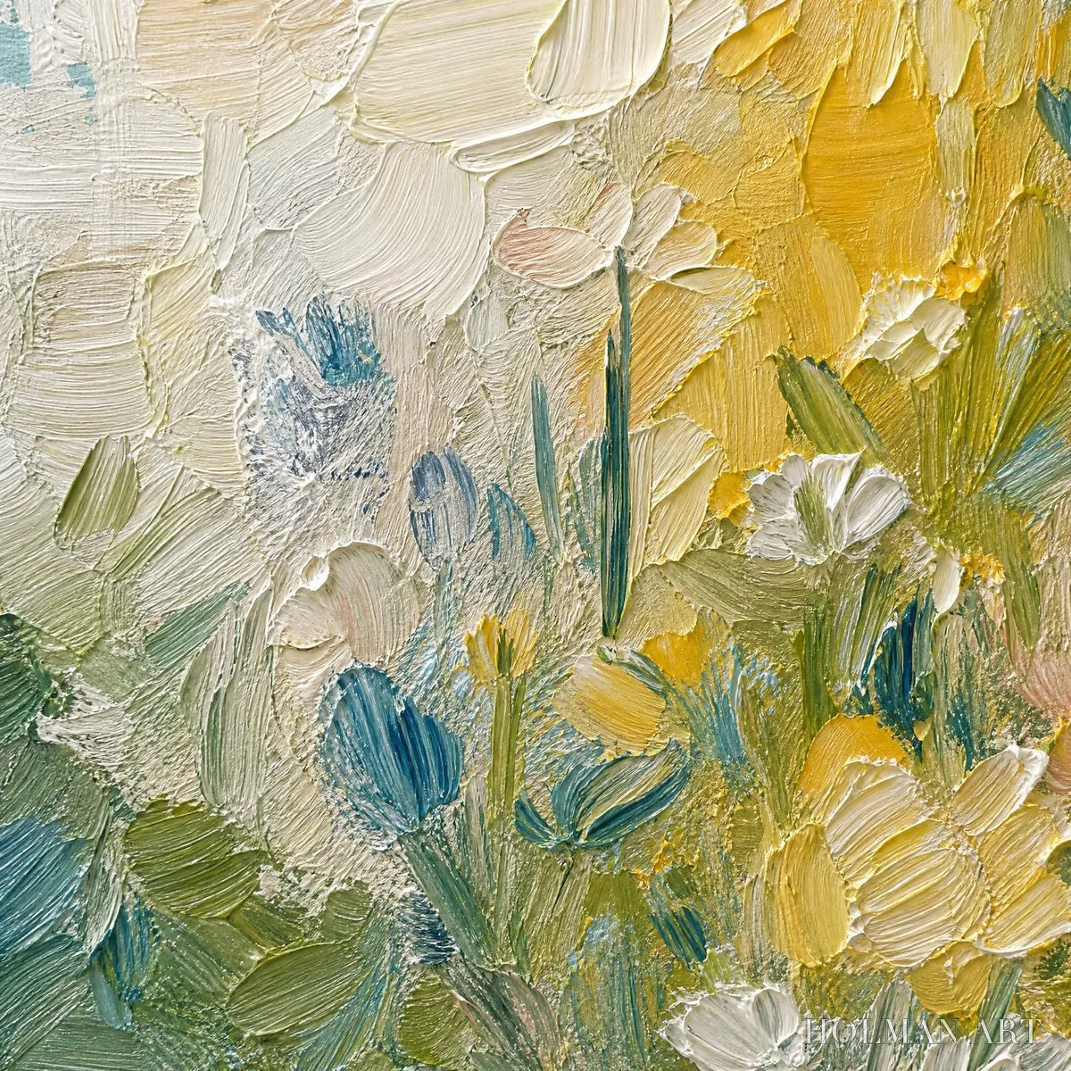 HOLMAN ART Meadow'S Embrace – Textured Impasto Painting of a Wildflower Field - image 3