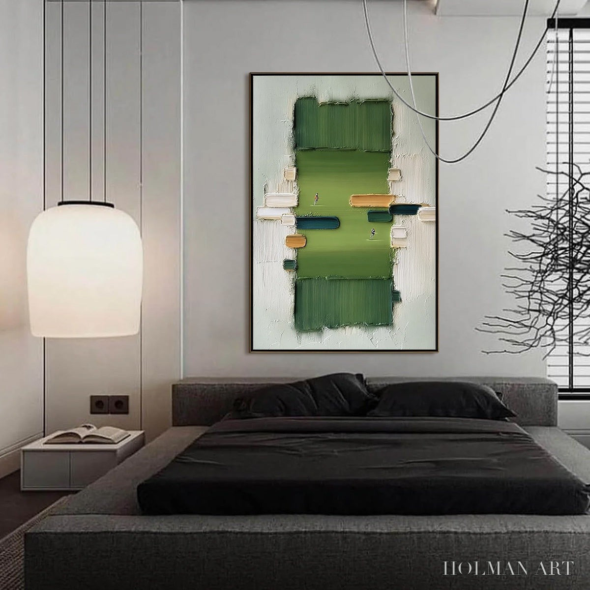 HOLMAN ART the Arena – Textured Abstract Sports Painting with a Minimalist Feel - image 2