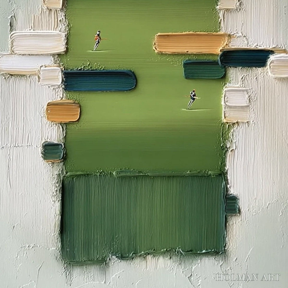 HOLMAN ART the Arena – Textured Abstract Sports Painting with a Minimalist Feel - image 5