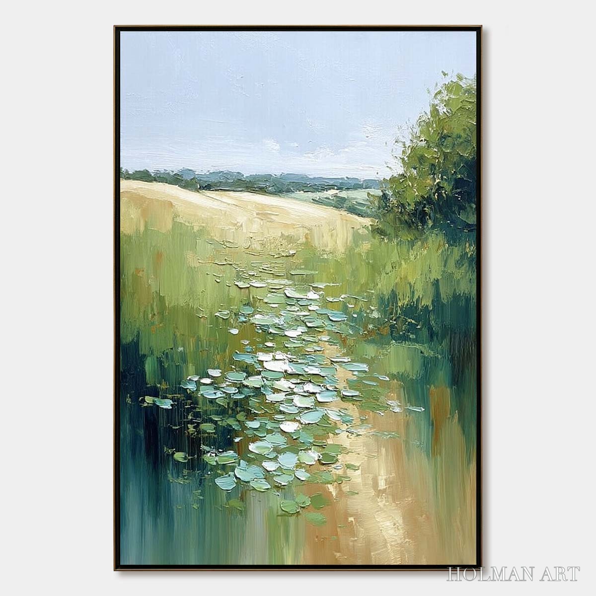 HOLMAN ART Verdant Path – Textured Impasto Landscape Painting - image 1