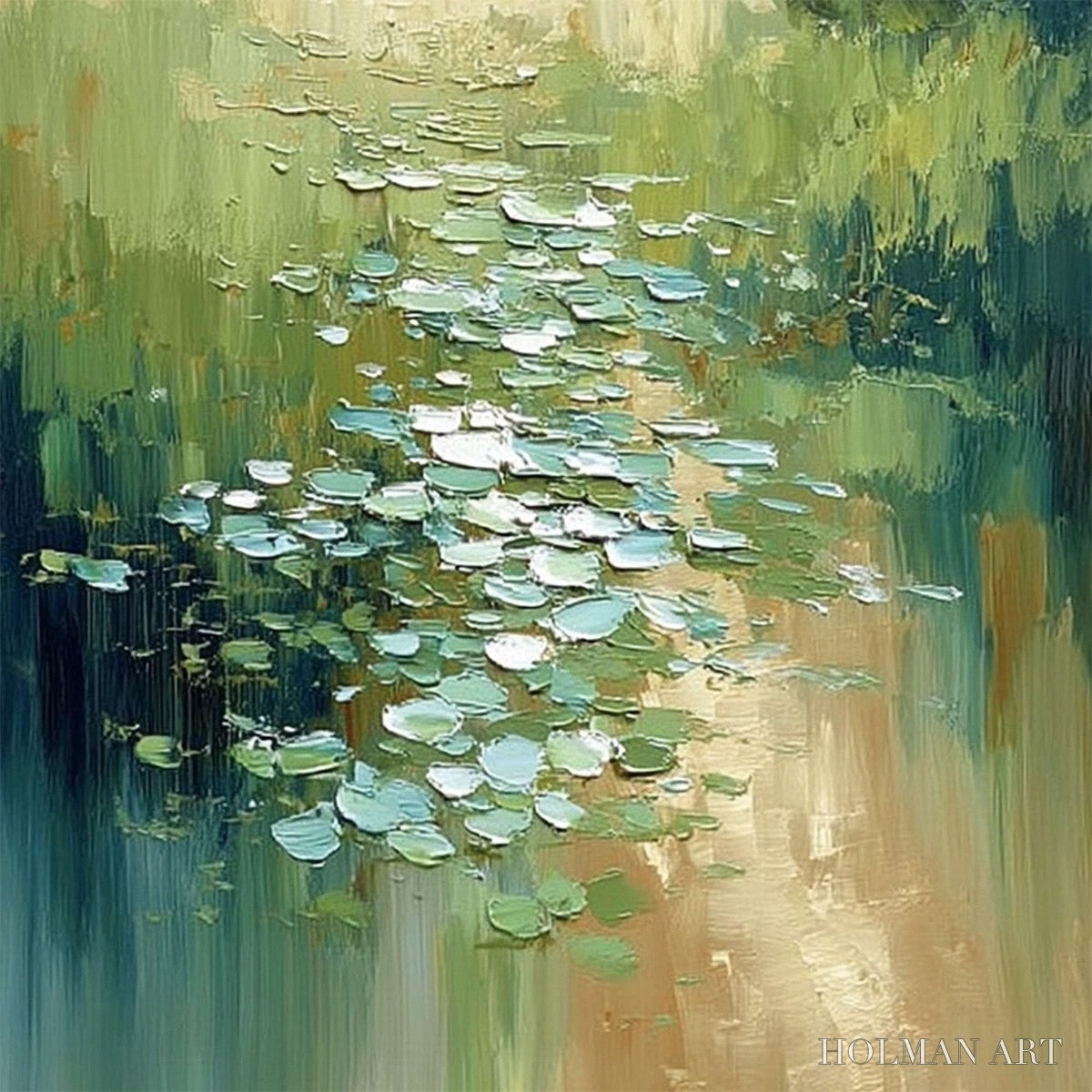 HOLMAN ART Verdant Path – Textured Impasto Landscape Painting - image 3