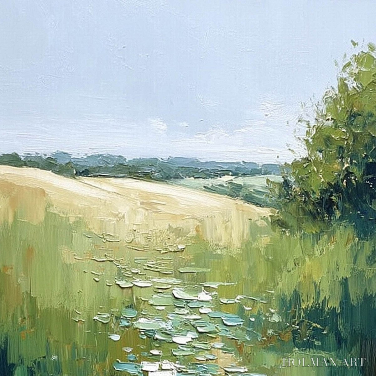 HOLMAN ART Verdant Path – Textured Impasto Landscape Painting - image 5