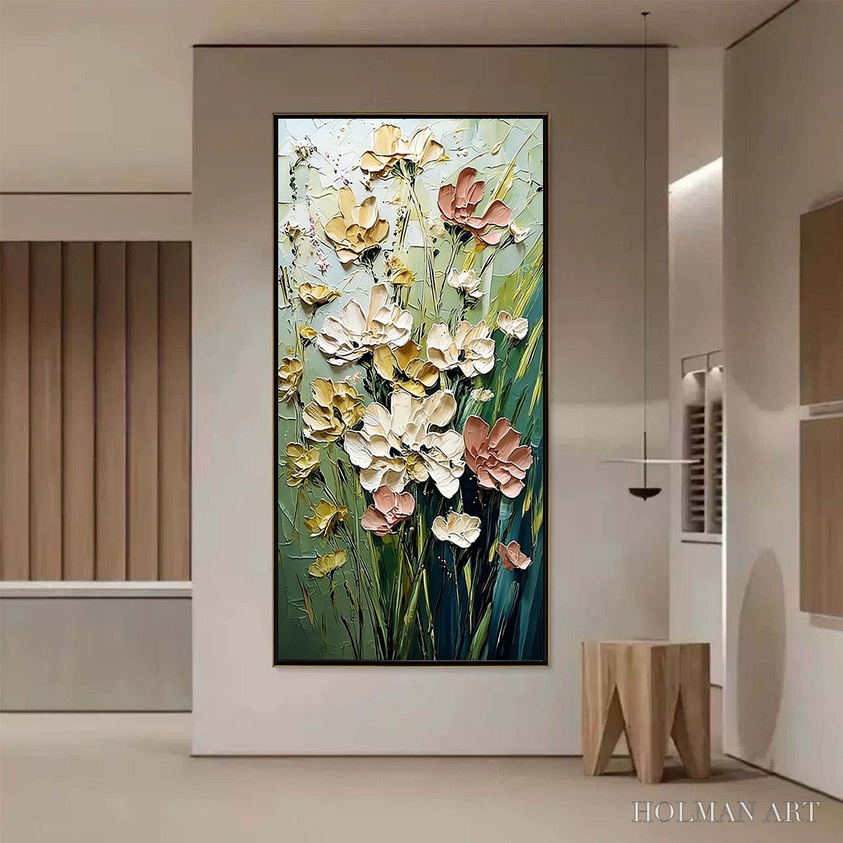 HOLMAN ART Garden Serenade – Textured Impasto Painting of a Wildflower Meadow - image 2
