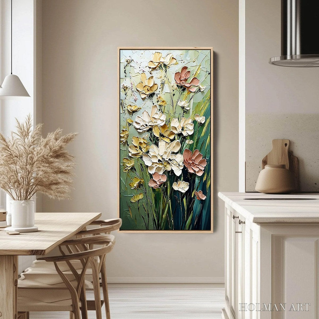 HOLMAN ART Garden Serenade – Textured Impasto Painting of a Wildflower Meadow - image 4