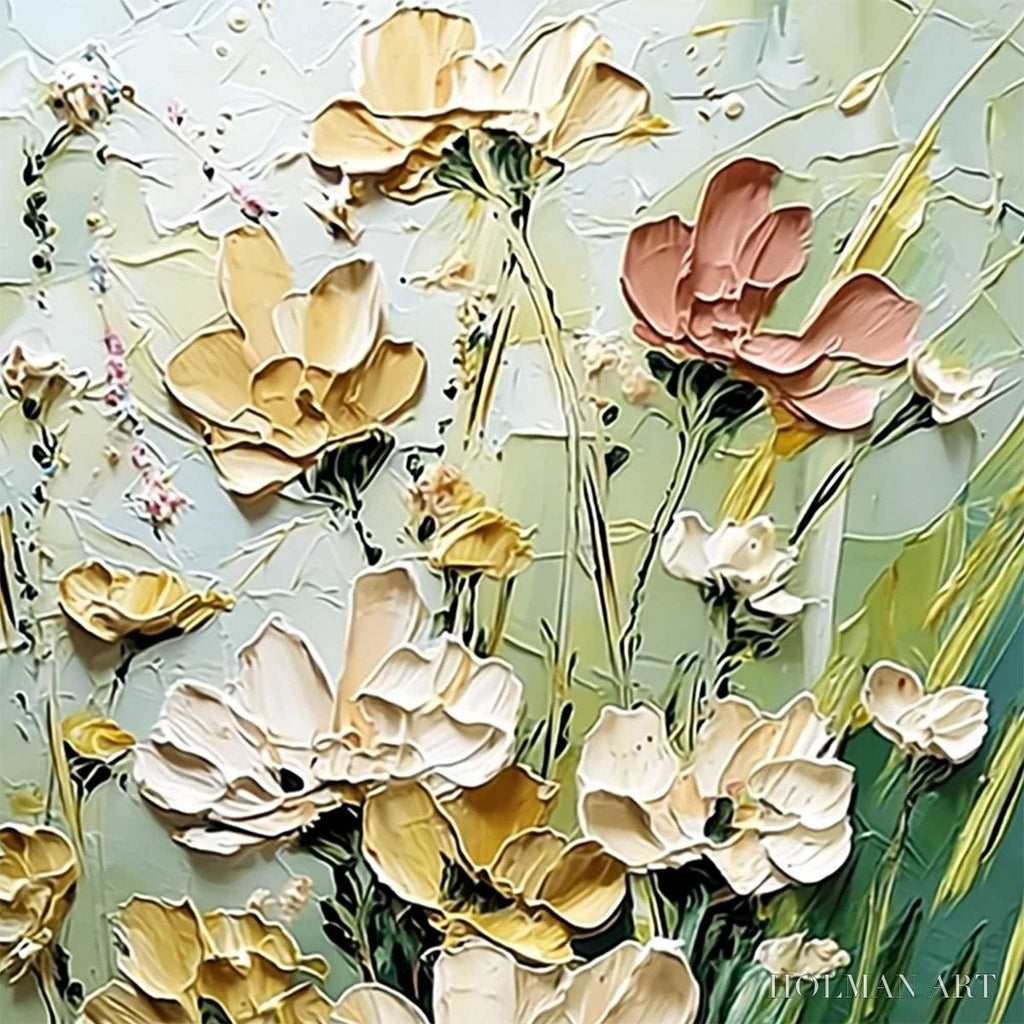 HOLMAN ART Garden Serenade – Textured Impasto Painting of a Wildflower Meadow - image 5