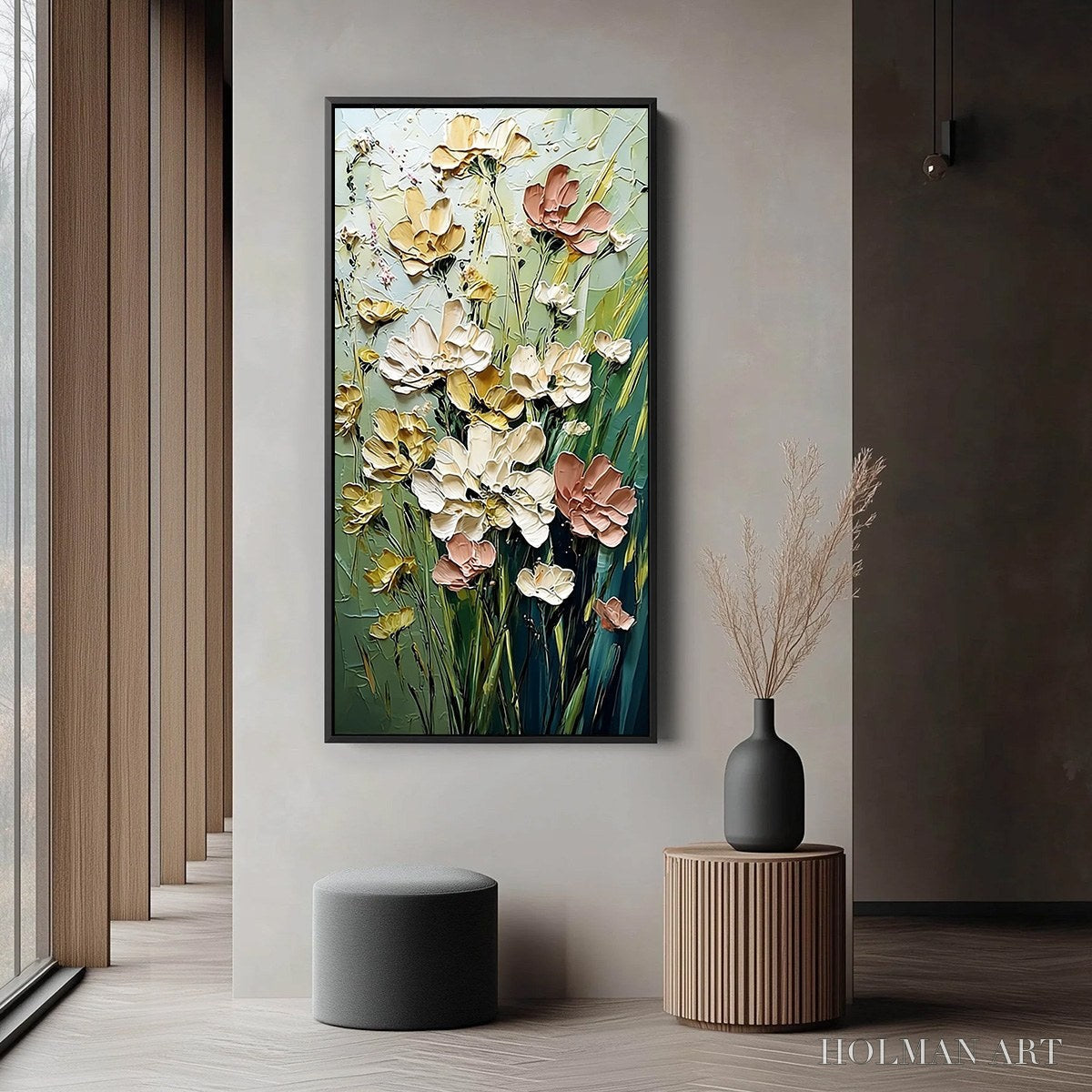 HOLMAN ART Garden Serenade – Textured Impasto Painting of a Wildflower Meadow - image 6