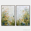 HOLMAN ART Meadow'S Whisper – Impressionist Wildflower Meadow Painting Diptych - image 1