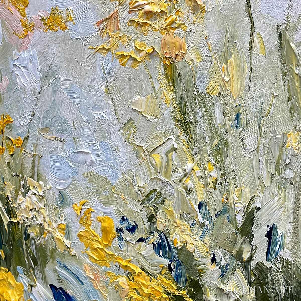 HOLMAN ART Meadow'S Whisper – Impressionist Wildflower Meadow Painting Diptych - image 3
