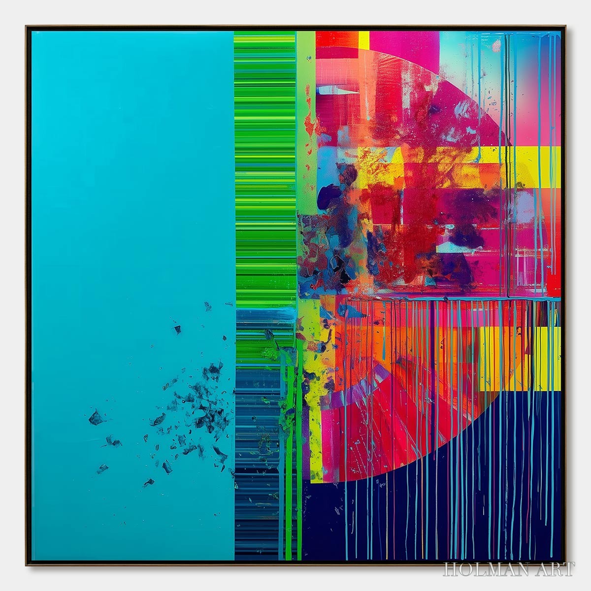 HOLMAN ART Electric Echo – Vibrant Abstract Modern Oil Painting - image 1