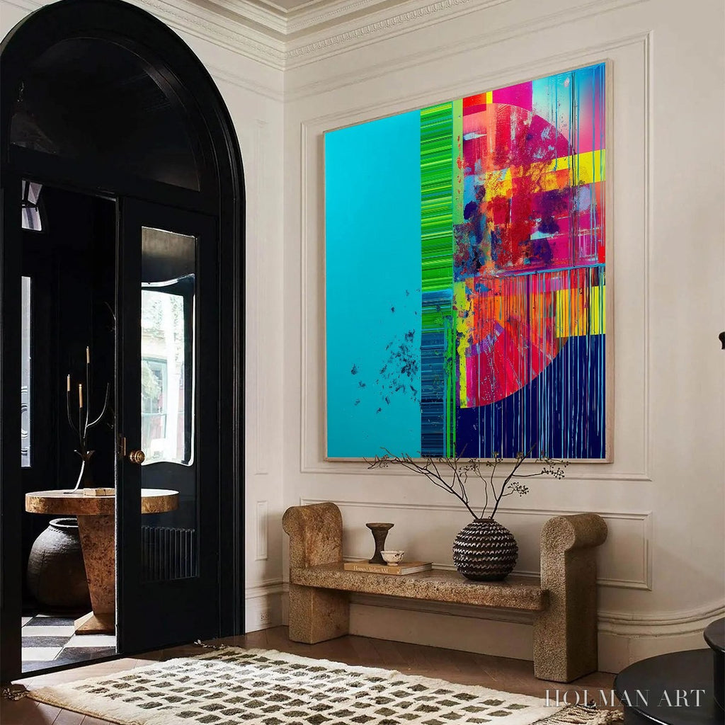 HOLMAN ART Electric Echo – Vibrant Abstract Modern Oil Painting - image 3