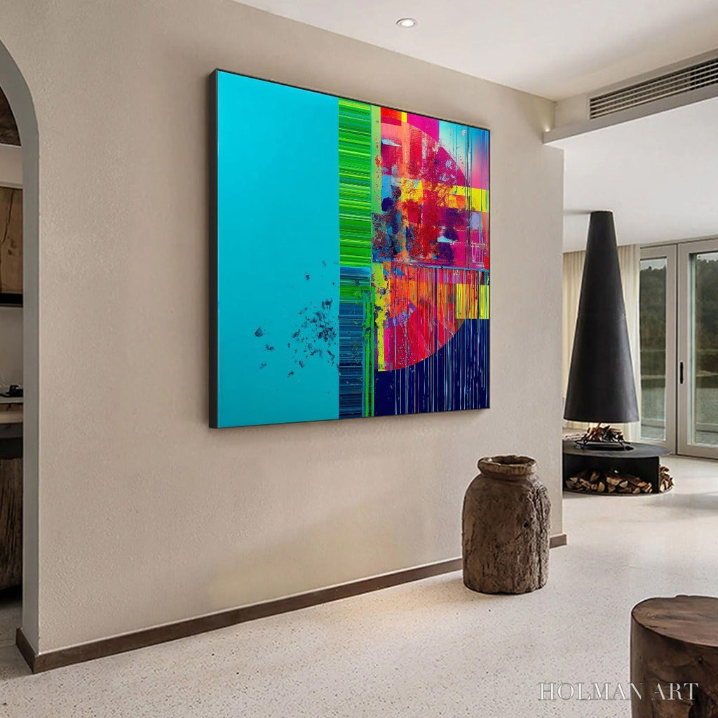 HOLMAN ART Electric Echo – Vibrant Abstract Modern Oil Painting - image 5