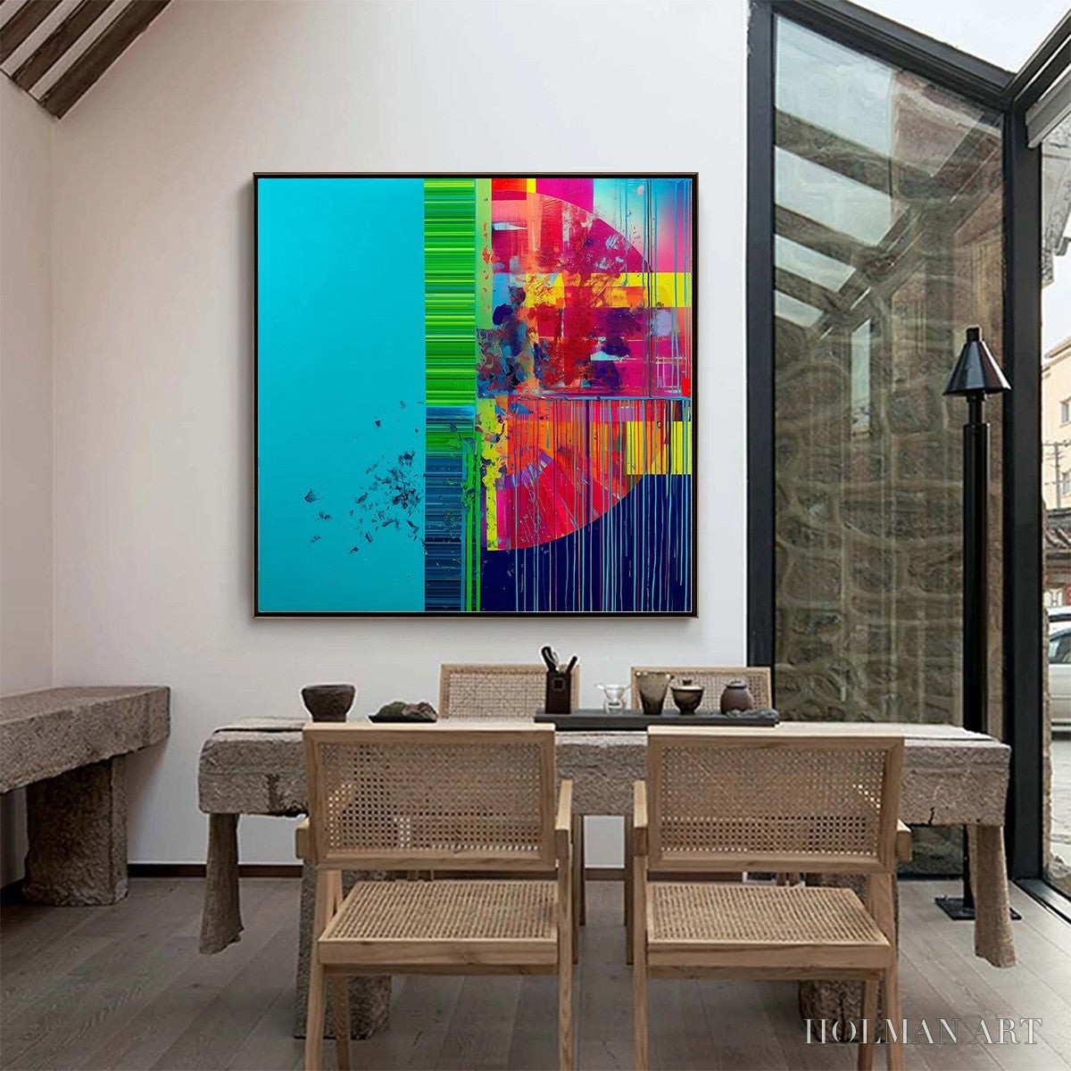 HOLMAN ART Electric Echo – Vibrant Abstract Modern Oil Painting - image 6