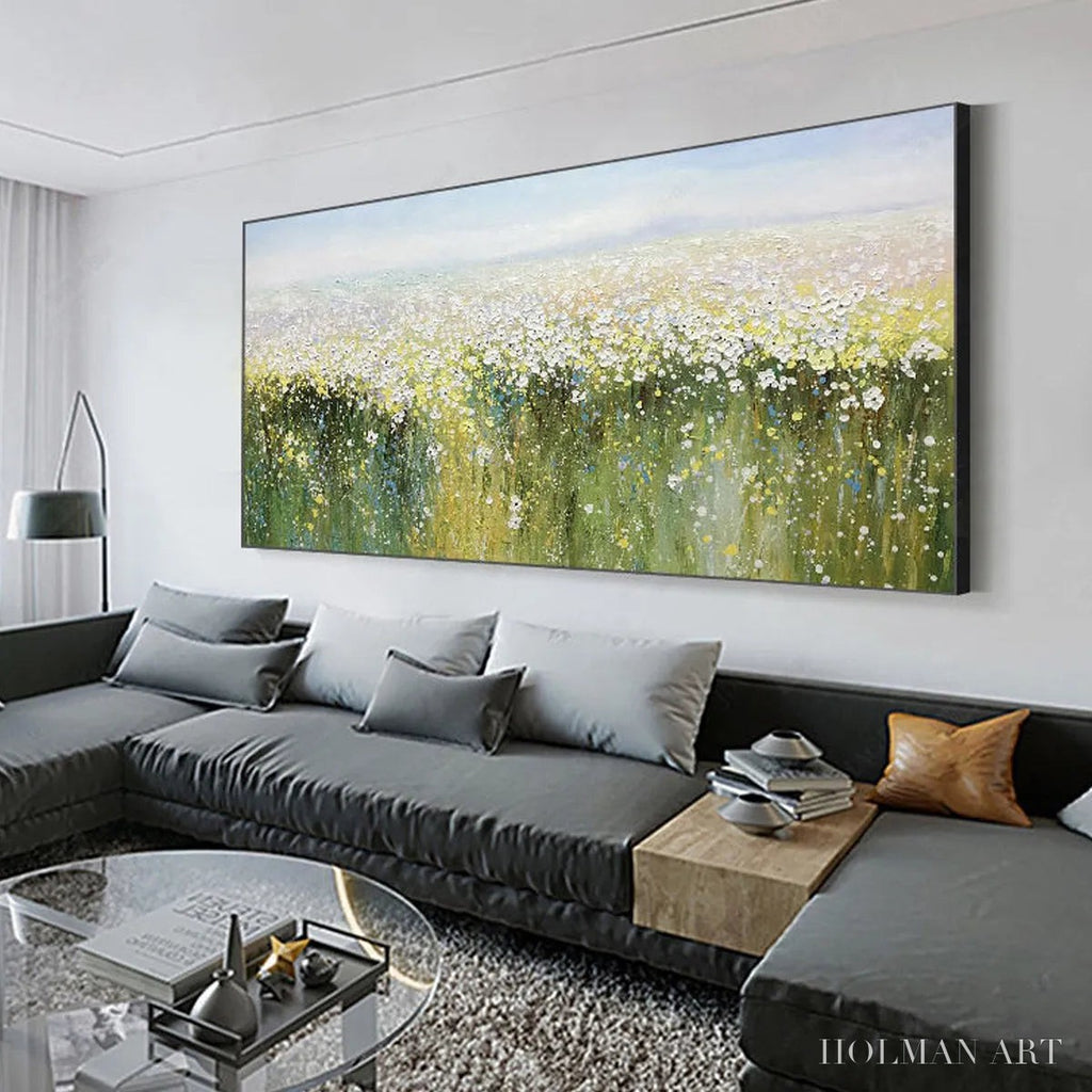 HOLMAN ART Whispering Meadow – Impressionistic Wildflower Field Oil Painting - image 2