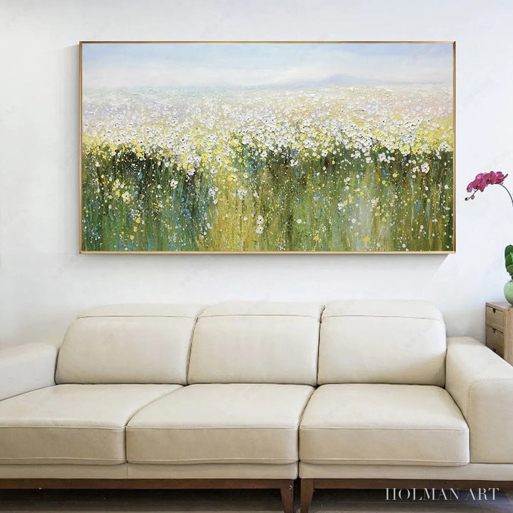 HOLMAN ART Whispering Meadow – Impressionistic Wildflower Field Oil Painting - image 4