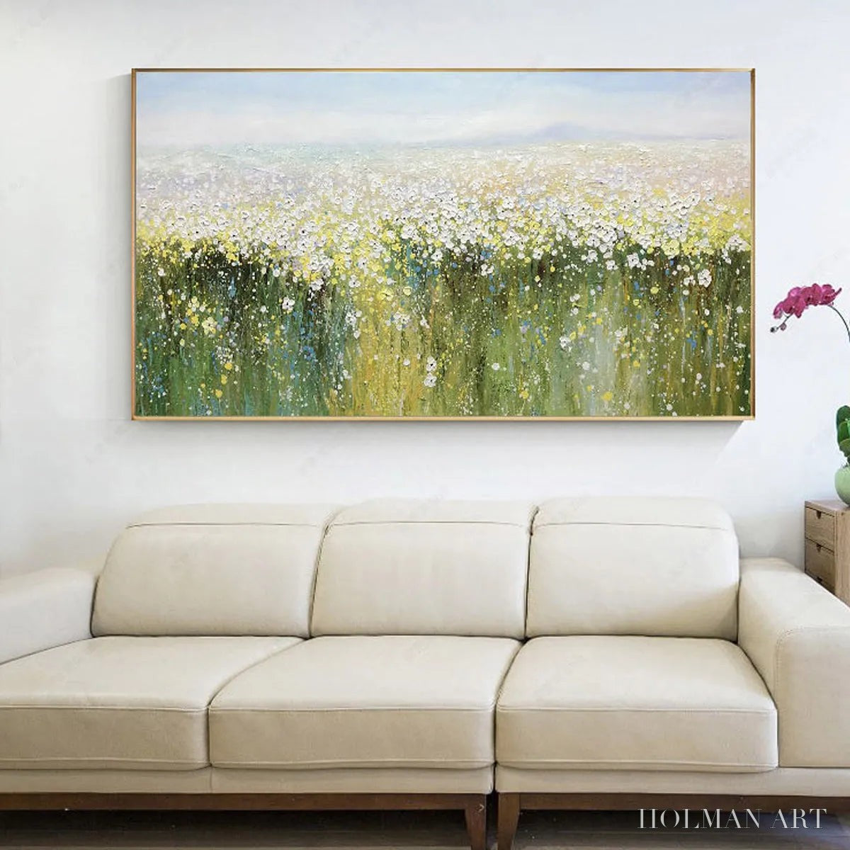HOLMAN ART Whispering Meadow – Impressionistic Wildflower Field Oil Painting - image 4