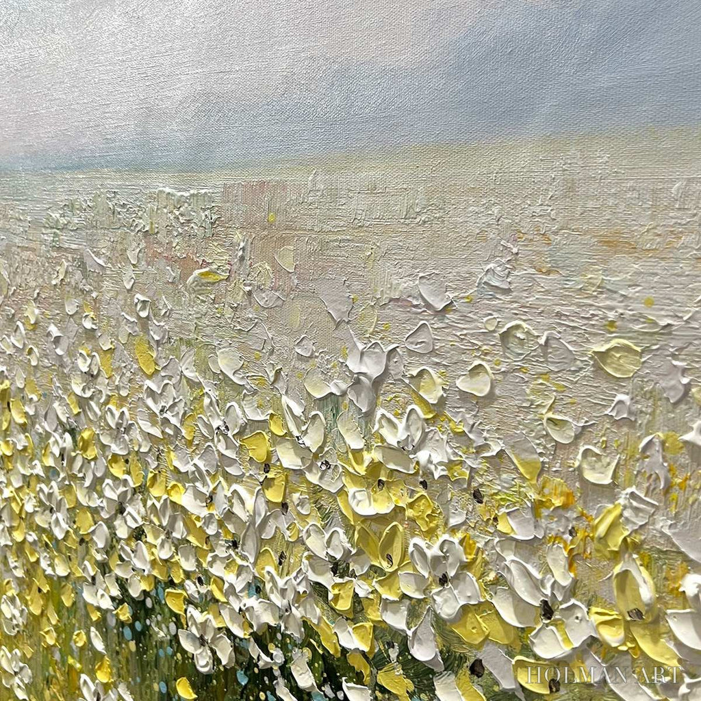 HOLMAN ART Whispering Meadow – Impressionistic Wildflower Field Oil Painting - image 5